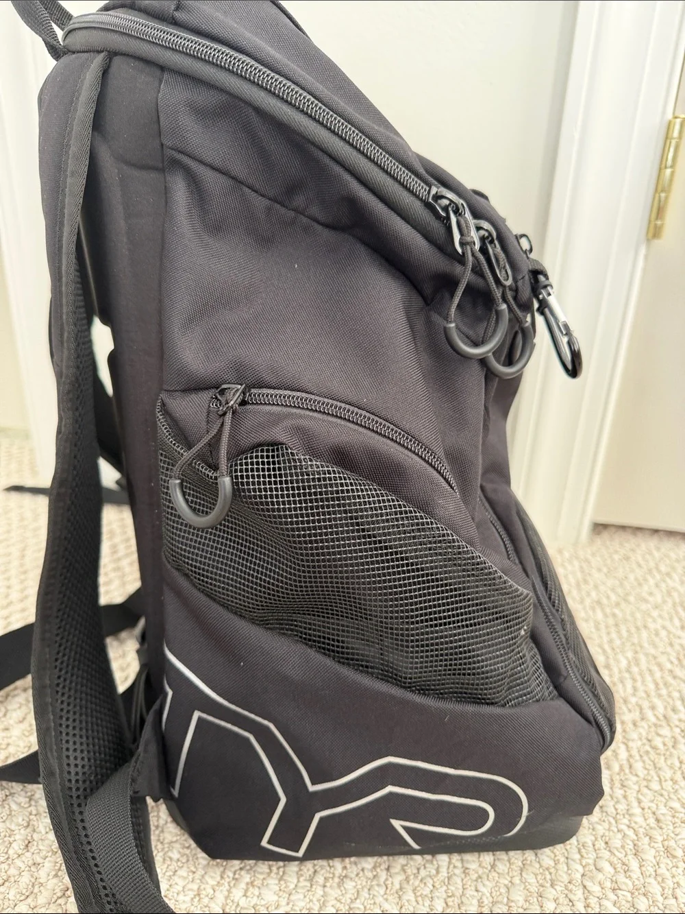 TYR Black Alliance 30L SwimBackpack with Multiple Pockets, Wet Area For Suits